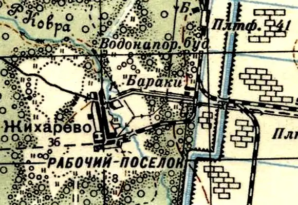 План деревни Жихарево. 1941 год