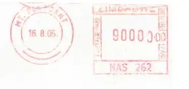 2005: &&&&&&&&&&090000.&&&&&090 000 долларов. Слева: календарный штемпель Маунт-Плезанта