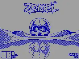 Заставка к игре, платформа ZX Spectrum