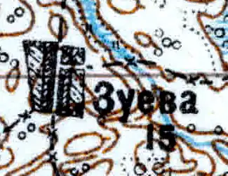 Деревня Зуево карте 1926 года