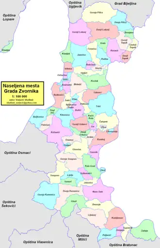 Община Зворник на карте