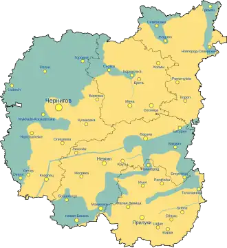 Черниговская область:
 не было оккупировано с 24 февраля 2022 г.
 возвращена под контроль Украины