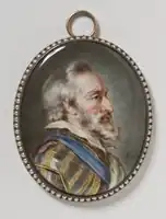 Портрет короля Франции Генриха IV (15553—1610); исполнен Халлом на полтора столетия позже на основе прижизненных портретов.