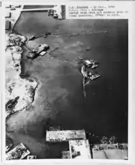 13 марта 1944 года. Финальное состояние, крен на левый борт 37°