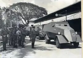 Overvalwagen Type A из состава Stadswacht в Батавии, ок. 1941 года