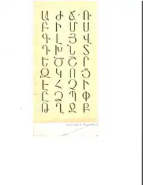 Армянский алфавит, автор: Липарит Садоян