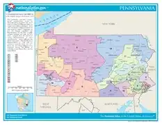 Пенсильвания, 18 округов